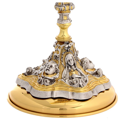 Ostensorio Madonna Sacro Cuore spighe e colomba spirito santo 50 cm 12