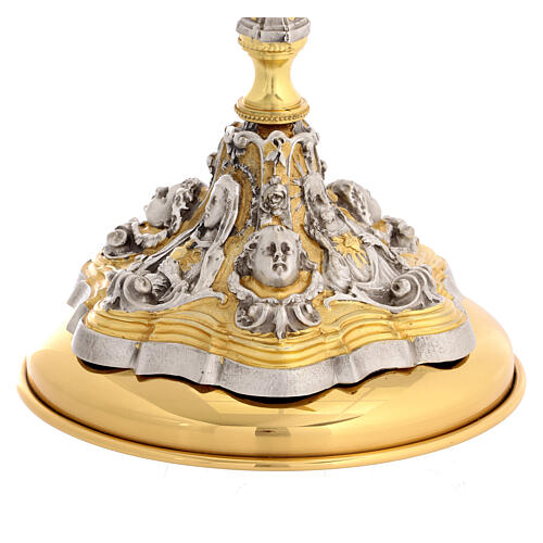 Ostensorio Madonna Sacro Cuore spighe e colomba spirito santo 50 cm 13