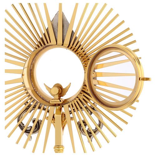Ostensorio Madonna Sacro Cuore spighe e colomba spirito santo 50 cm 15