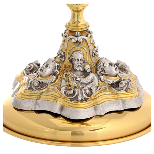 Monstrance Sacred Heart of Mary ears and Holy Spirit dove, 50 cm 5