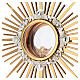 Ostensorio estilo gótico con ángeles 55 cm latón dorado s3