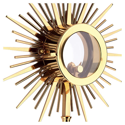 Ostensoir style gothique avec anges 55 cm laiton doré 10