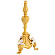 Ostensorio stile gotico con angeli  55 cm ottone dorato s3