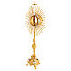 Gothic style Monstrance with angels 55 cm gilded brass s4