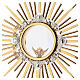 Gothic style Monstrance with angels 55 cm gilded brass s9