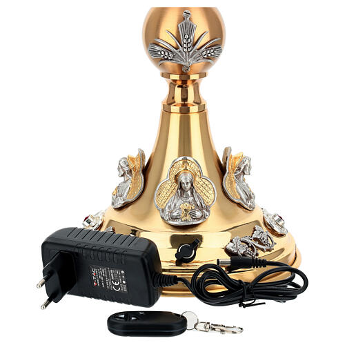 Monstrance with the Evangelists, Christ, and cross with LED, 30 in 14