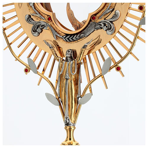Evangelists Monstrance with Sacred Christ and Cross LED 75 cm 3
