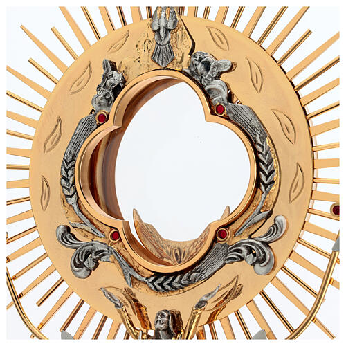 Evangelists Monstrance with Sacred Christ and Cross LED 75 cm 8