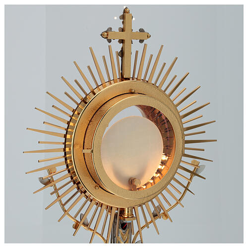Evangelists Monstrance with Sacred Christ and Cross LED 75 cm 11