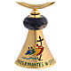 Ostensorio logotipo Jubileo cincelado a Mano con Nudo de Sodalita s2