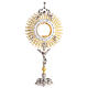 Baroque monstrance for large Host, 33.5 in, Ascension of the Angels, 24k gold-plated brass s1