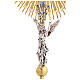 Baroque monstrance for large Host, 33.5 in, Ascension of the Angels, 24k gold-plated brass s5