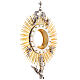 Baroque monstrance for large Host, 33.5 in, Ascension of the Angels, 24k gold-plated brass s7