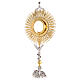 Baroque monstrance for large Host, 33.5 in, Ascension of the Angels, 24k gold-plated brass s10