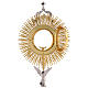 Baroque monstrance for large Host, 33.5 in, Ascension of the Angels, 24k gold-plated brass s11
