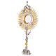 Monstrance baroque-style 85 cm with Magna Host Angels Ascension 24k Gold-Plated s4