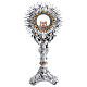 Bicolor Monstrance with Filigree, Angels, and Flowers 45 cm s1