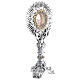 Bicolor Monstrance with Filigree, Angels, and Flowers 45 cm s4