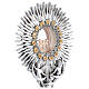 Bicolor Monstrance with Filigree, Angels, and Flowers 45 cm s5