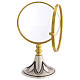 Monstrance for Magna Host, silver-plated brass lily, 11 in s3