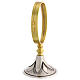 Relicario latón dorado plateado hostia magna lirio 27 cm s4