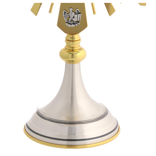 Monstrance with apostles on rays, gold and silver finish, 18 in 4