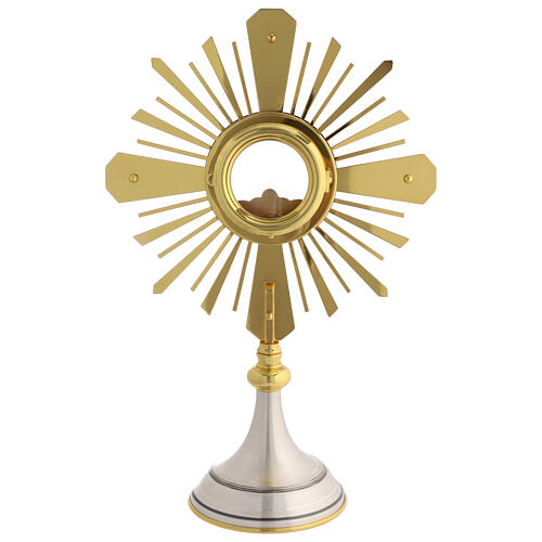 Monstrance with apostles on rays, gold and silver finish, 18 in 8