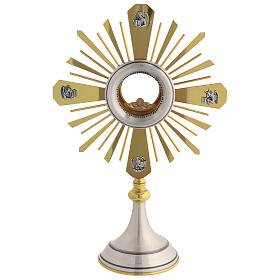 Ostensorio raggera apostoli oro argento 46 cm
