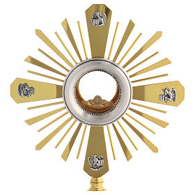 Ostensorio raggera apostoli oro argento 46 cm