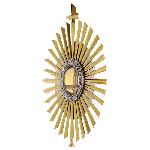 Monstrance with crystal node and rays, 27 in 5
