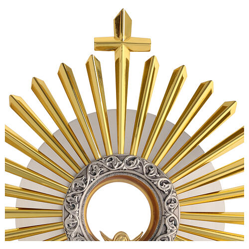 Monstrance with crystal node and rays, 27 in 7