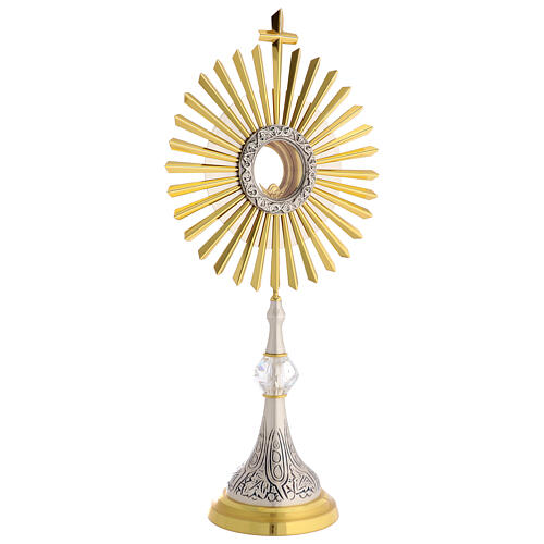 Monstrance with crystal node and rays, 27 in 8
