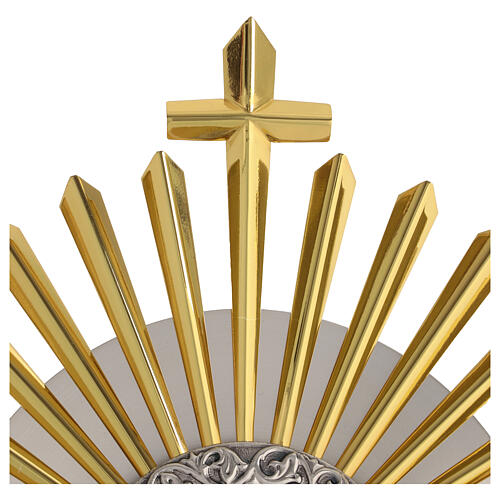 Monstrance with crystal node and rays, 27 in 9