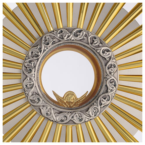 Monstrance with crystal node and rays, 27 in 10