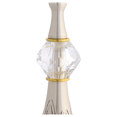 Ostensorio corona de rayos cruz cristal 65 cm 4