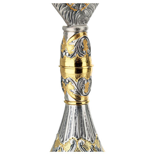 Reliquiario 6 cm bicolore Angeli cesellato a mano Foglie d'Acanto 54x21 cm  7