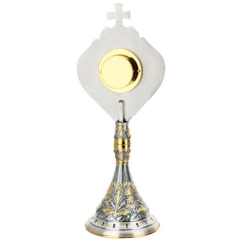 Reliquiario 6 cm bicolore Angeli cesellato a mano Foglie d'Acanto 54x21 cm  8