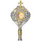 Reliquiario 6 cm bicolore Angeli cesellato a mano Foglie d'Acanto 54x21 cm  s2