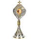 Reliquiario 6 cm bicolore Angeli cesellato a mano Foglie d'Acanto 54x21 cm  s3