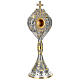 Reliquiario 6 cm bicolore Angeli cesellato a mano Foglie d'Acanto 54x21 cm  s5