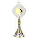 Reliquiario 6 cm bicolore Angeli cesellato a mano Foglie d'Acanto 54x21 cm  s8