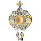 Reliquary with wooden base, rays with grape clusters and ears of wheat, 22x10 in s6
