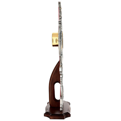 Reliquaire rayons grappes raisin épis base en bois 57x24 cm 7