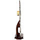 Reliquaire rayons grappes raisin épis base en bois 57x24 cm s7