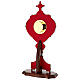 Reliquiario Raggera grappoli uva spighe base in legno 57x24 cm s9