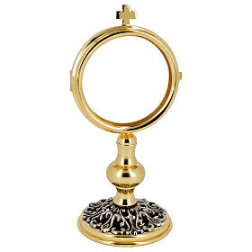 Caixa de exposição com filigranas acabamento dourado e prateado 20 cm