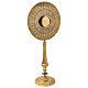 Monstrance incised ornate golden finish, 60 cm s1