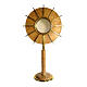 Ostensório em madeira de oliveira com metal dourado 70 cm s1