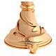 Ostensorio de latón chapado en oro de 24 kt decoraciones olivo,cordero cristales rojos 45 cm s8