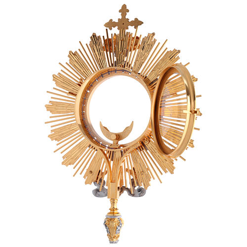 Golden monstrance with silver-plated Sacred Heart 10